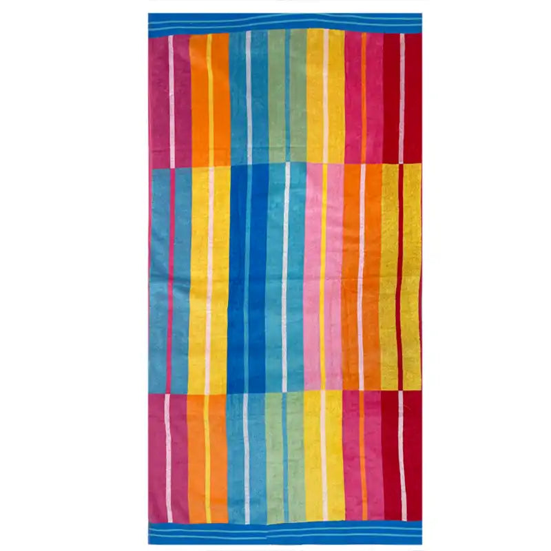 Jacquard Cotton Beach Towel - Summer Fun colour print