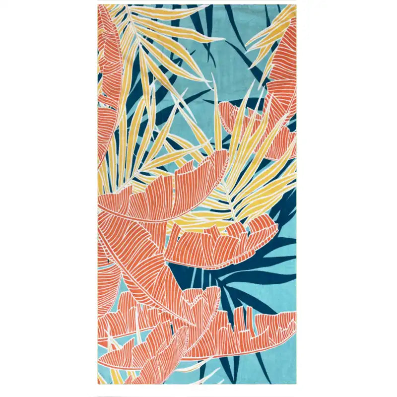 Cotton Velour Beach Towel - Tropics