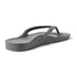 Grey lip flops with arch support