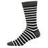 Black and white striped Socksmith sock