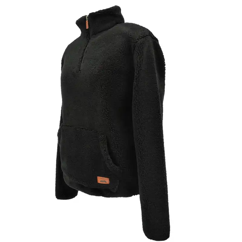 Black Sherpa Fleece top