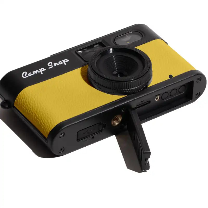Bottom detail of Yellow Camp Snap camera