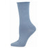 Chambray Blue Women's Bamboo Roll Top Socks