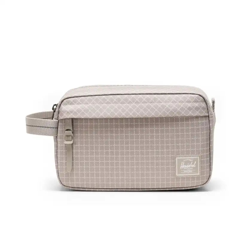 Herschel Chapter Travel Kit Raven Crosshatch Fog