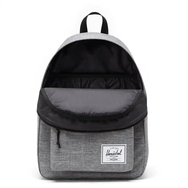 Herschel Classic Backpack Raven Crosshatch Open