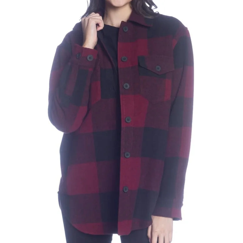 Burgundy DKR Women's Shirt Jacket