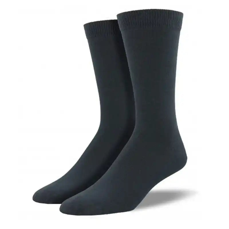 Charcoal Grey Socksmith Men's Bamboo Cew Sock