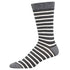 Charcoal Grey and White Men's Bamboo Stripe Socks