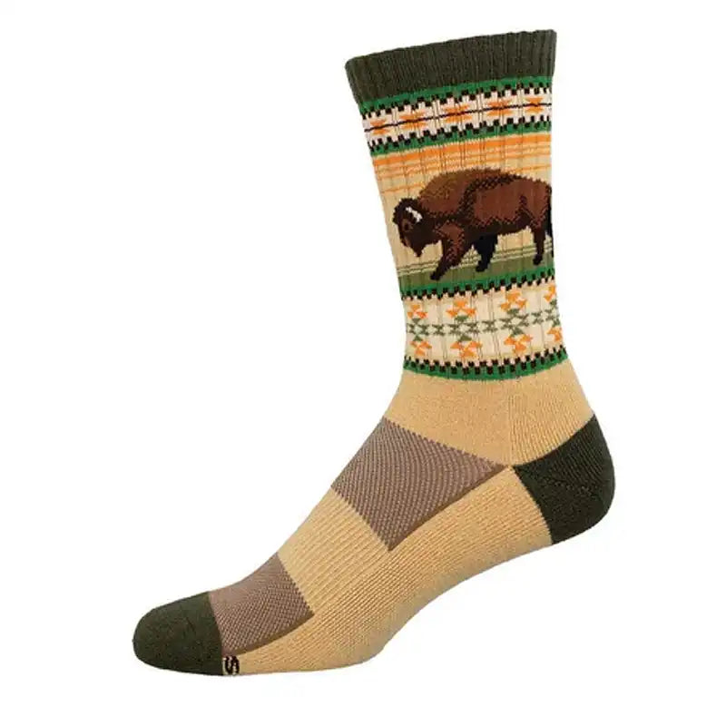 Compass Men's Merino Socks - Buffalo