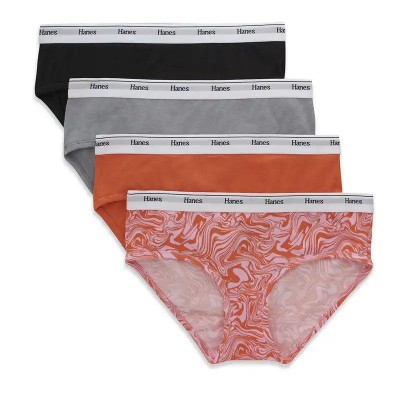 Assorted 4pk Hanes Women's Hipster Underwear