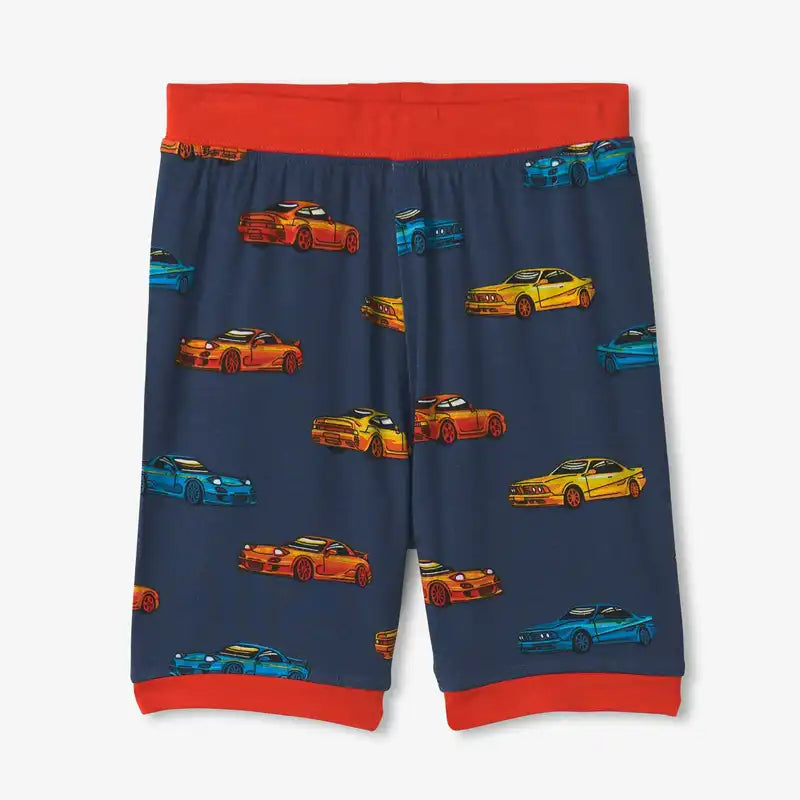 Car themed pajama shorts