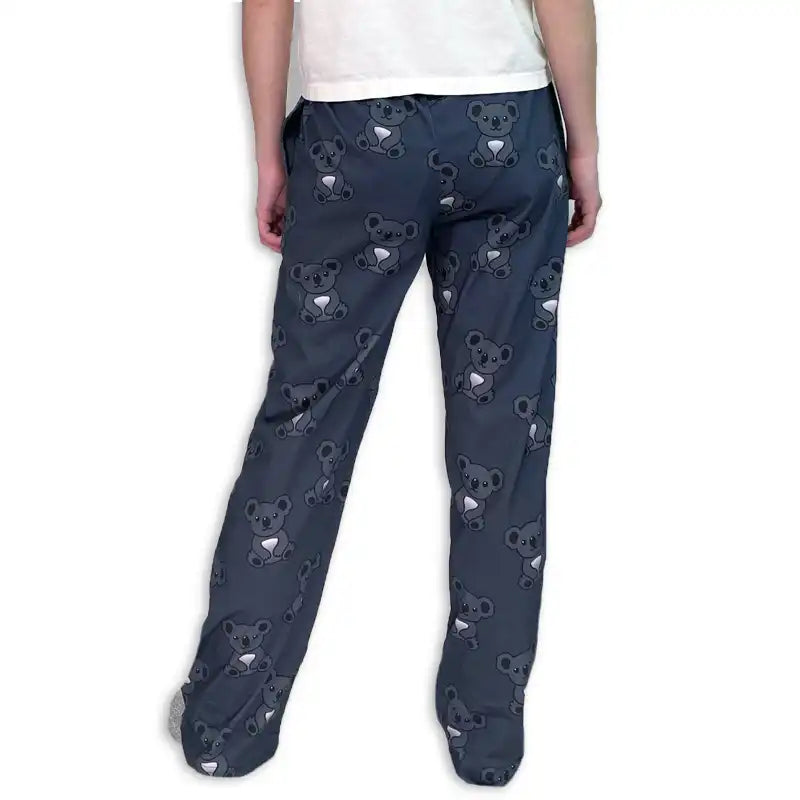 Back View of Stone Peak Cotton PJ Pants With Koala Print