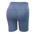 Blue athletic shorts on a white background