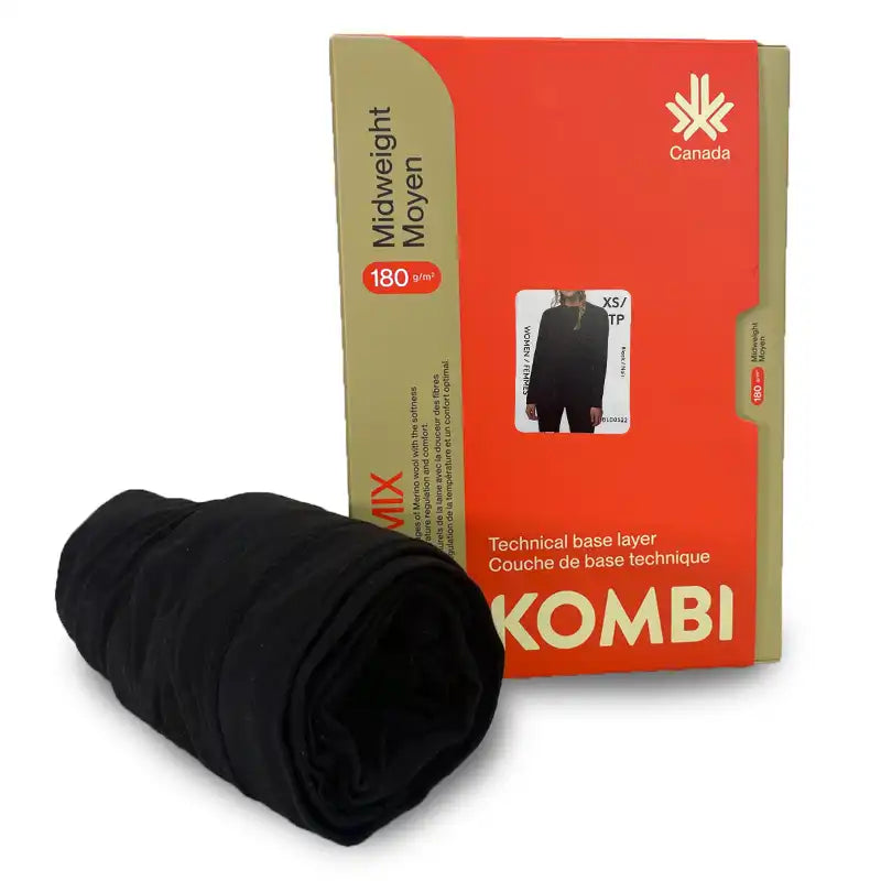 Black technical base layer with Kombi packaging 