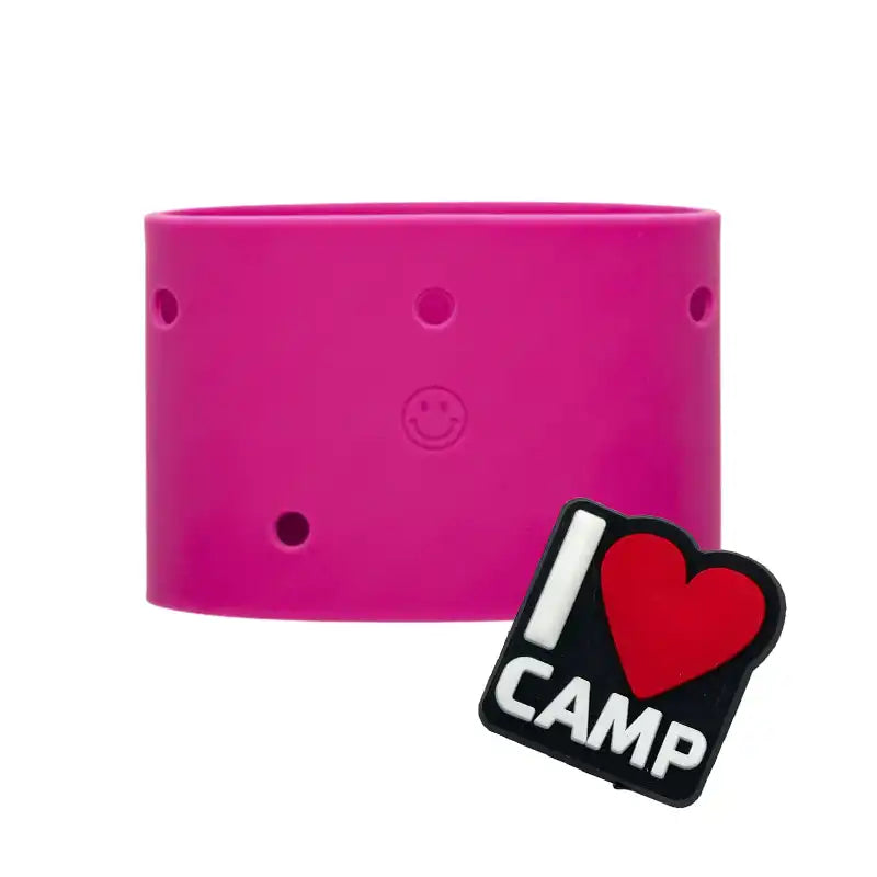 Pink Sippety Customizable Bottle Sleeve and Charm