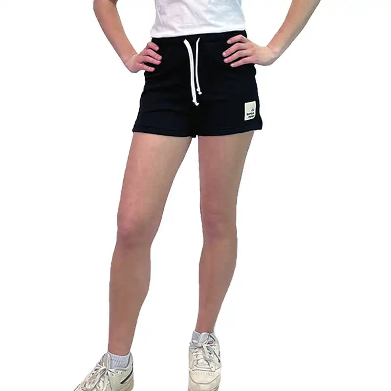 Black Bamboo Panda fleece retro Shorts
