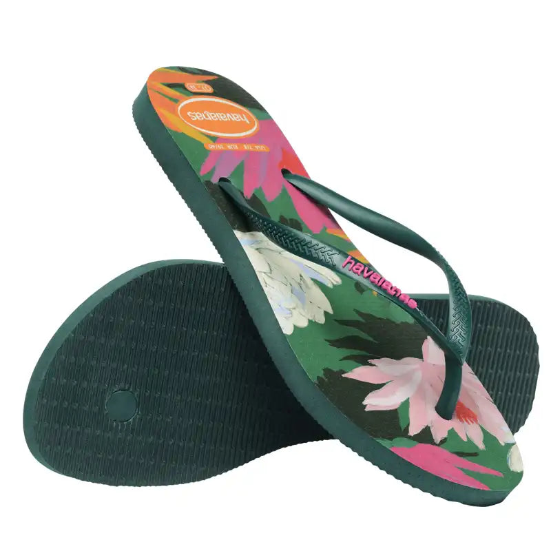 Havaianas Women's Floral Slim Flip Flops