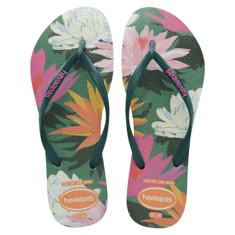 Green Printed Shower shoes