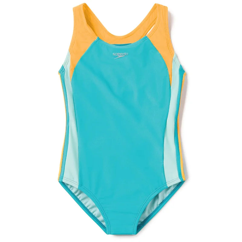 Scuba Blue Speedo Girls Infinity Splice One Piece Swimsuit