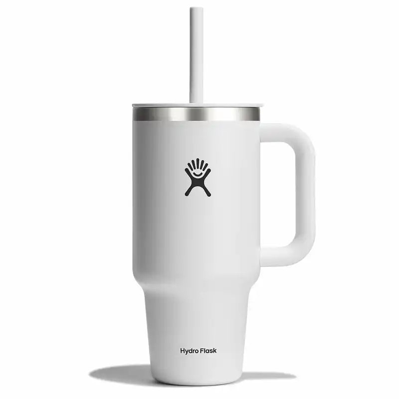 White Hydro Flask 32oz Travel Tumbler