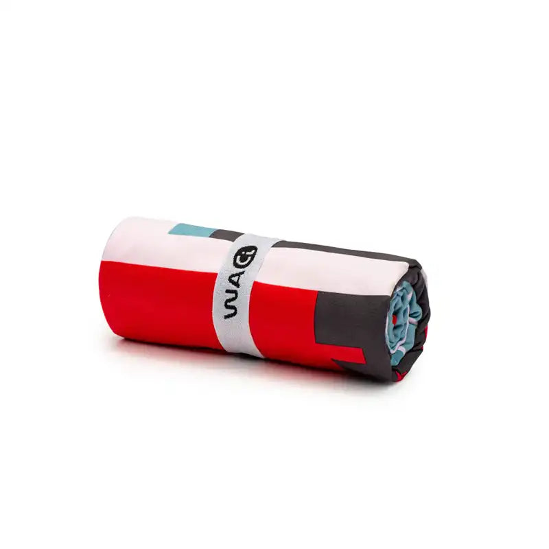 Rolled compact microfiber beach towel