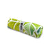 Rolled green and white patterned microfiber towel 