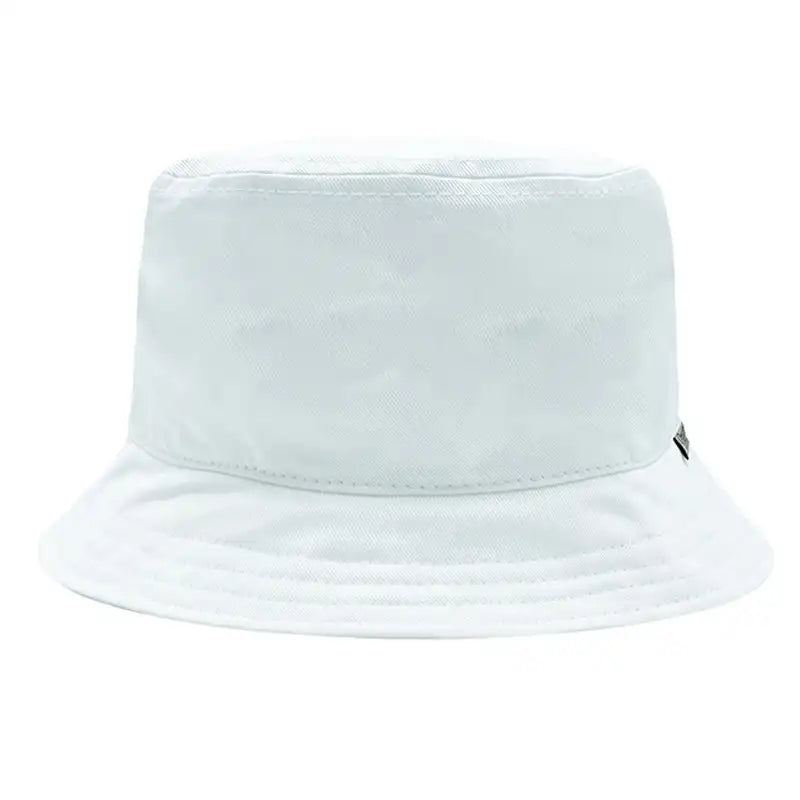 White Kids Cotton Bucket Hat