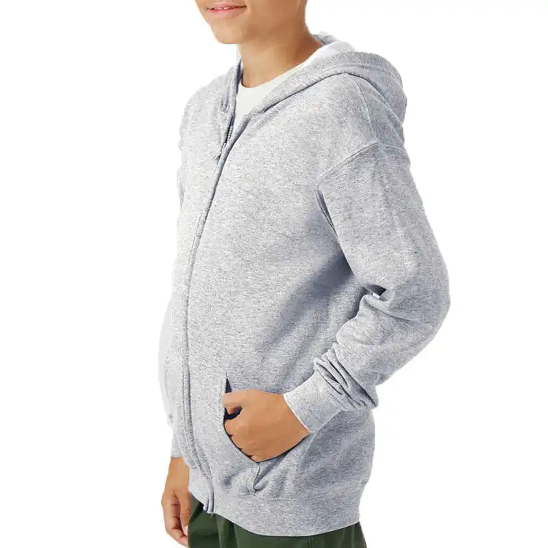 Youth Grey Zip up Hoody