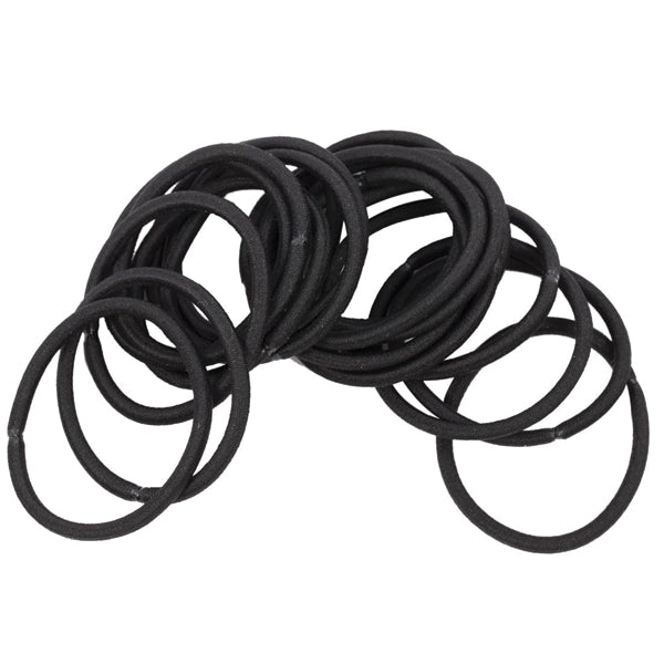 20 Black Hair Elastics