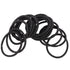 20 Black Hair Elastics