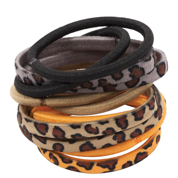 12 Leopard print Ponytail holders