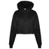 Champion Girls Black Cropped Hooded Sweatshirt