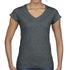 Grey Ladies Cotton V Neck Tee Shirt