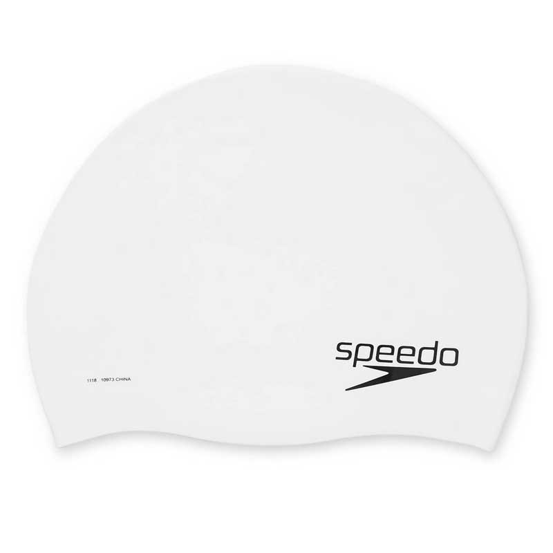 White Speedo Silicone Swim Cap