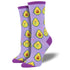 Socksmith purple 'You Guac My World' Women's printed socks