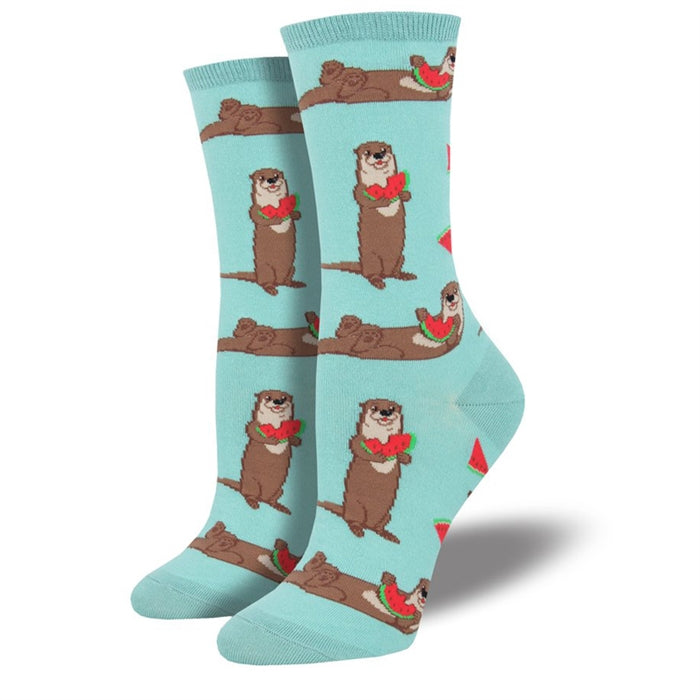 Socksmith blue 'Ottermelon' Women's printed socks