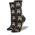 Socksmith Black 'Frenchie' Women's printed socks