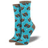 Teal 'Significant Otter' Women's Printed socks