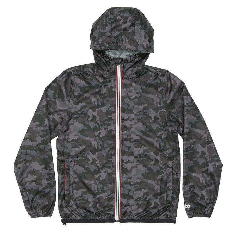 O8 Packable Rain Jacket - Black Camo